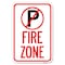 Signmission Fire Zone No Parking Symbol Heavy-Gauge Aluminum Sign, 12" x 18", A-1218-23972 A-1218-23972 - alternate 1